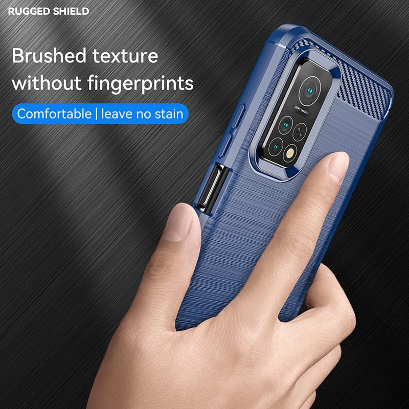 New Carbon Fiber Phone Case For Sony Xperia 1 5 8 10 Plus 10V 5V 1 II 5 III 10 III Silicone Solid Color Shockproof Protect Cover