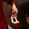 Fashion Elegant Women Heel Shoes High Heels Pumps Sexy Stilettos Wedding Shoes Bride Heels Red White Bowknot Footwear