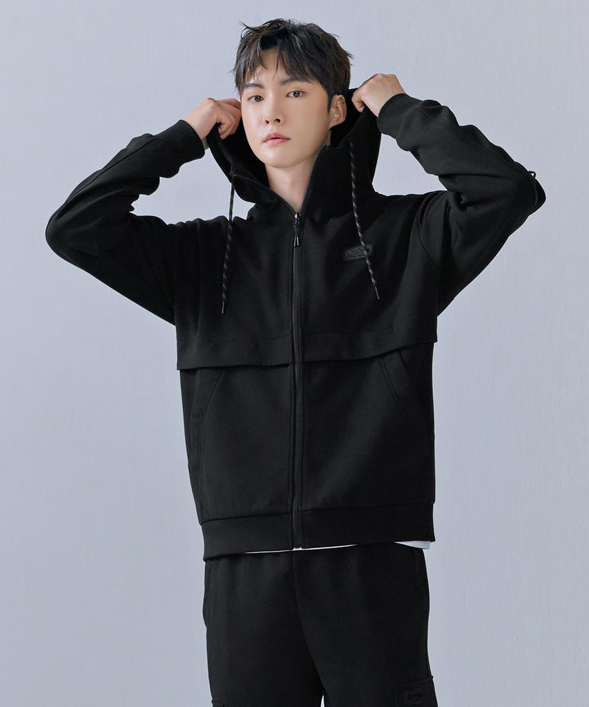 Chasecult Unisex Sleeve Pocket Hooded Zip-Up Jumper-Ceru4311B03
