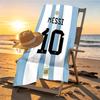 Lionel Messi Print Beach Towel Design, Soft, Lightweight. for Home Bathroom, Spa, Pool, Yoga, Surfing, Camping, Gift for Family, Friend