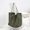 Large Capacity Canvas Tote Bag Commuter Shopping Bag Cloth Bag Solid Color Tote Bag Lazy Wind