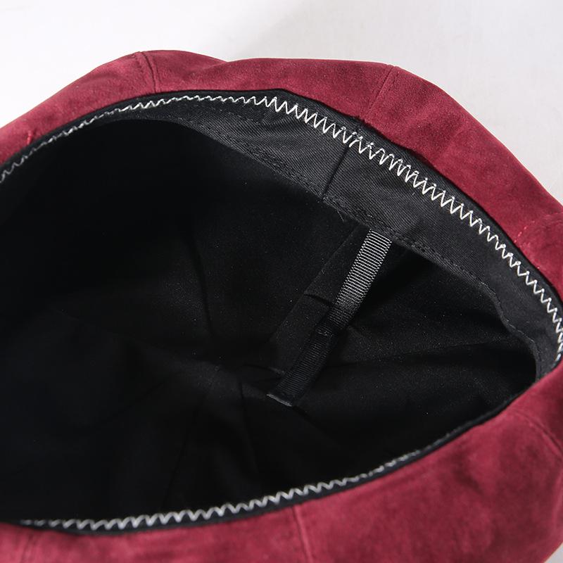 Korean Beret Female Octagonal Painter's Hat Retro Large Head Circumference Showing Face Small Japanese Style Pumpkin Hat Trendy