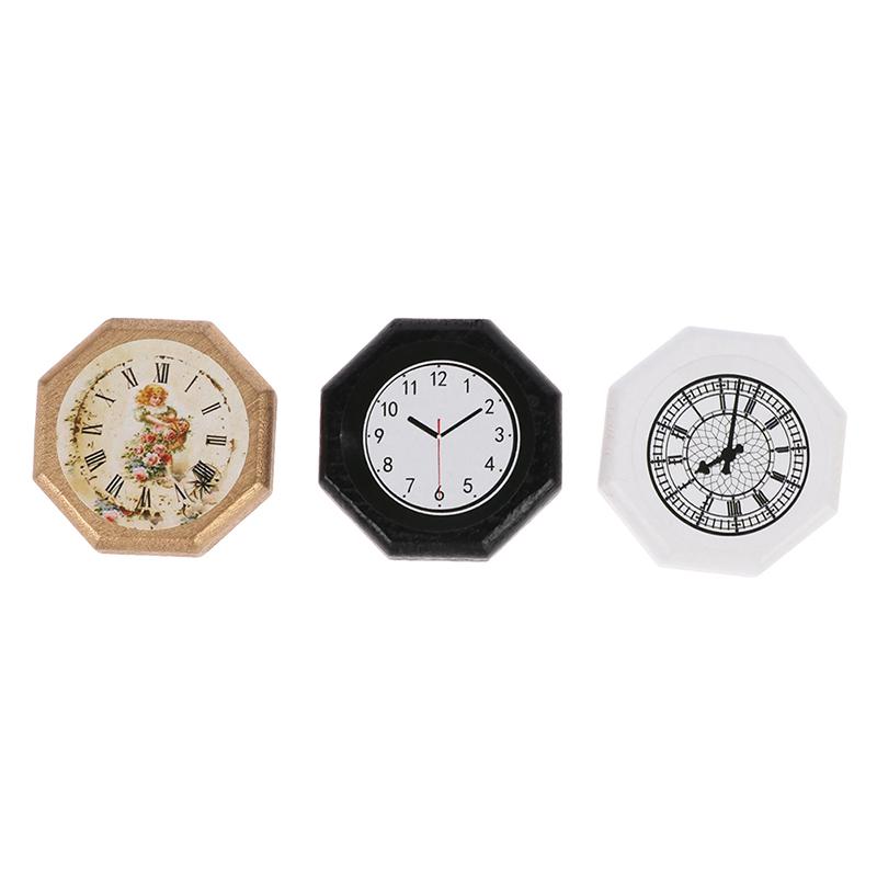 1:12 Dollhouse Miniature Wall Clock Home Decor Accessories Toy Furniture Toy