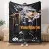 Messi Customize Your Name Blanket Cozy Customizable Blanket Comfortable Versatile for Picnics Livingroom Living Room Nap Ideal for All Seasons
