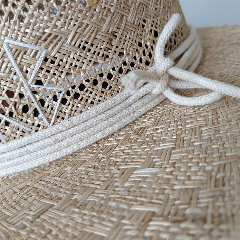 Haute Couture Sisal Material Straw Hat Raffia Beach Hat New Style Letter Hat Sun Hat Ladies Punk Hat Sombrero Para Sol Mujer