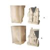 Beautiful Castles Silicone Mold for Plaster Crafting Sturdy and Easy to Demold Perfect for Creative Projects