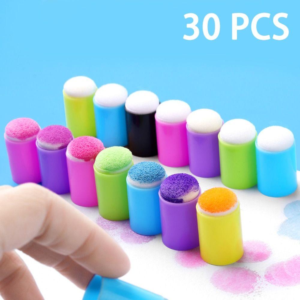 30pcs Inking Staining Dauber Sponge Craft Painting Finger Cot Finger Painting Sponge  Drawing