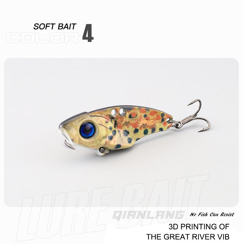 

Вибрирующая приманка Vib 7G-20G 3D-печатный крючок Sanbon для длинного заброса Road Runner Ложная приманка с блестками 7 g with hook