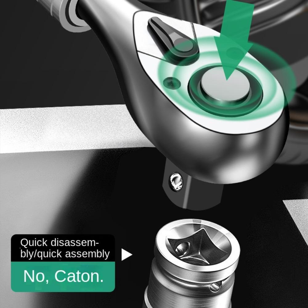 Chrome Vanadium Steel Ratchet Wrench 72 Teeth Socket Spanner New Right Angle Wrench Home