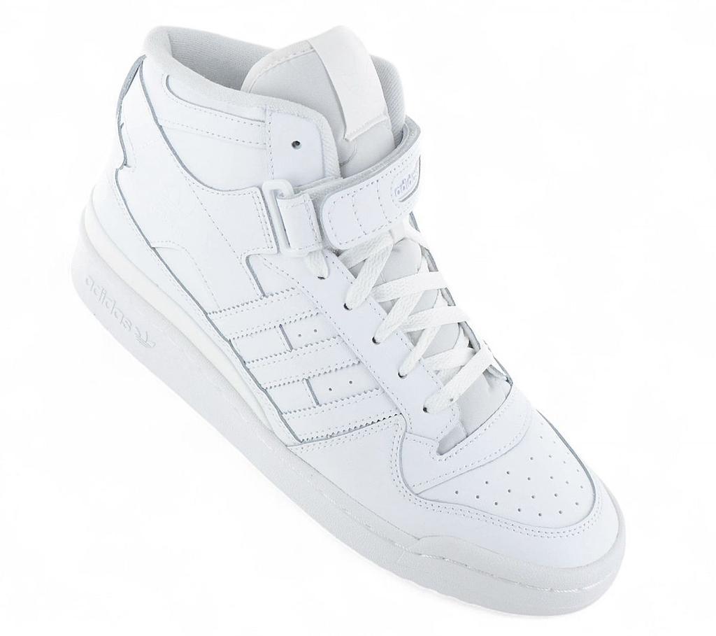 adidas Originals Forum Mid - Triple White - Herren Sneakers Schuhe Leder Weiß FY4975 ORIGINAL