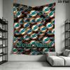 Name Benutzerdefinierte Miami Dolphins Logos Wandteppich Ästhetischer Wandbehang Gedruckter Stoffdecke Dekorative Wandteppiche für Schlafzimmer Wohnzimmer Heimdekoration