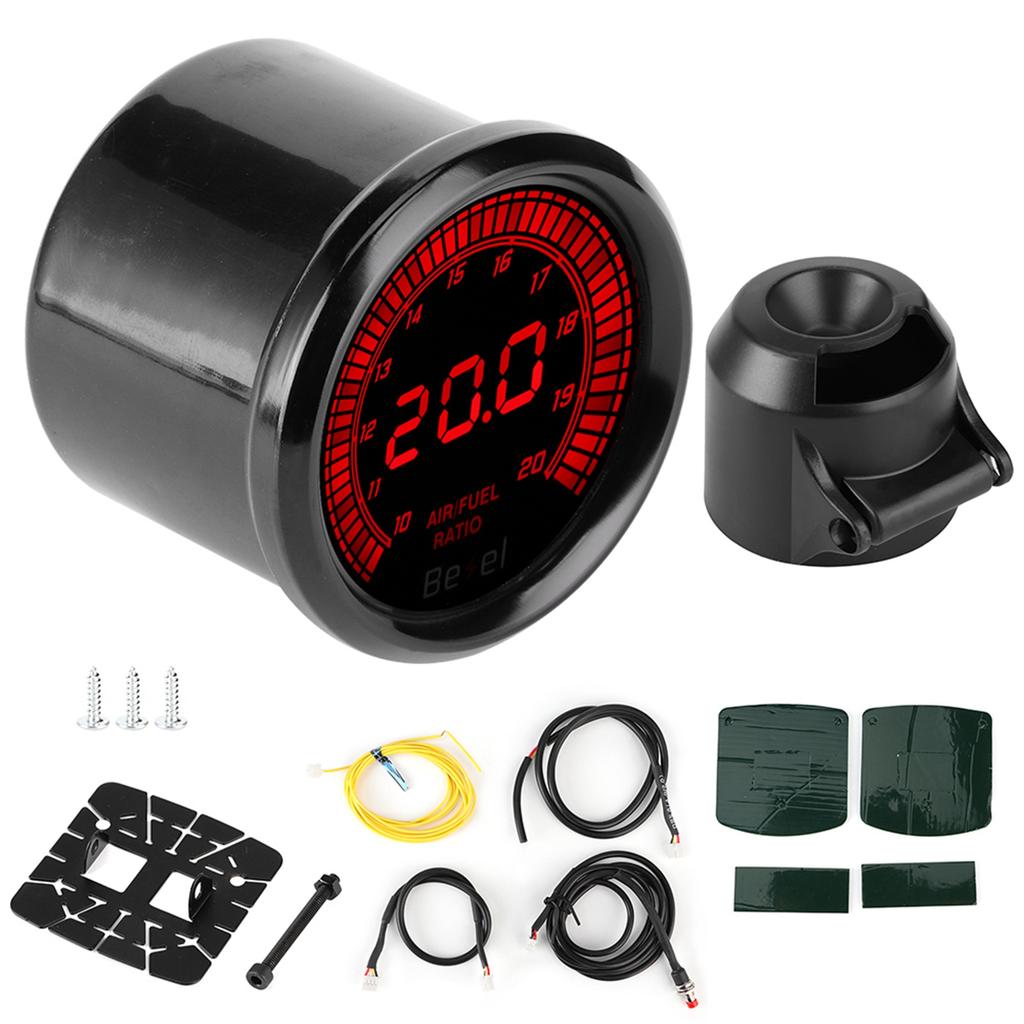 52mm Black 7 Color Pointer AirFuel Ratio Gauge Auto Car Instrument Accessory