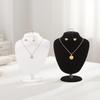 Velvet Necklace Display Stand Set - Jewelry Mannequin for Pendants