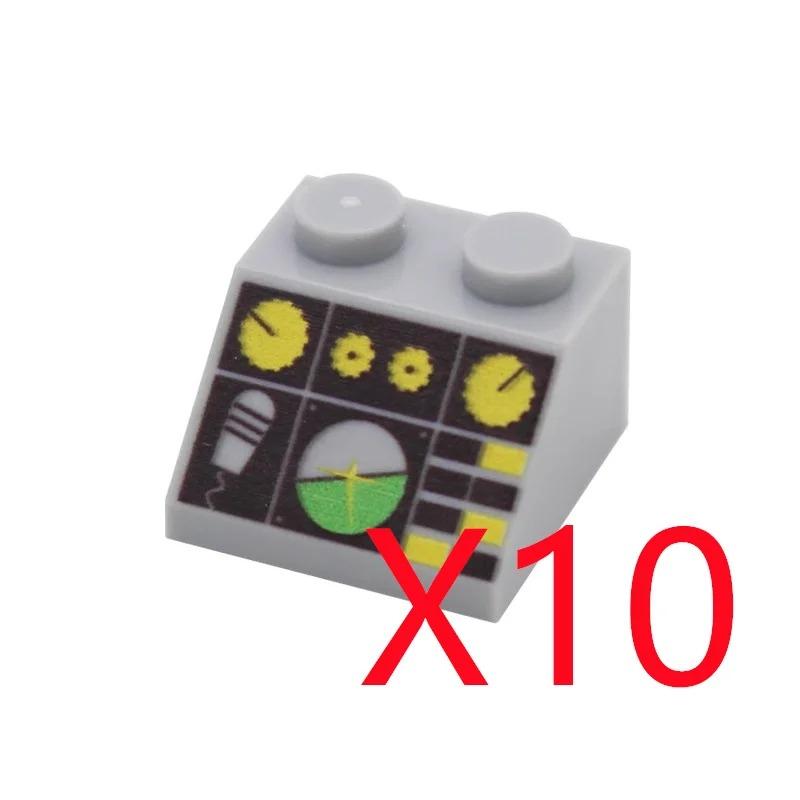 

MOC Місто Будівельні Блоки Аксесуари для Персонажів Міні Цегла Аудіо Комп ютер Цегла Центр Управління Радар Клавіатура Шаблон Іграшка K037