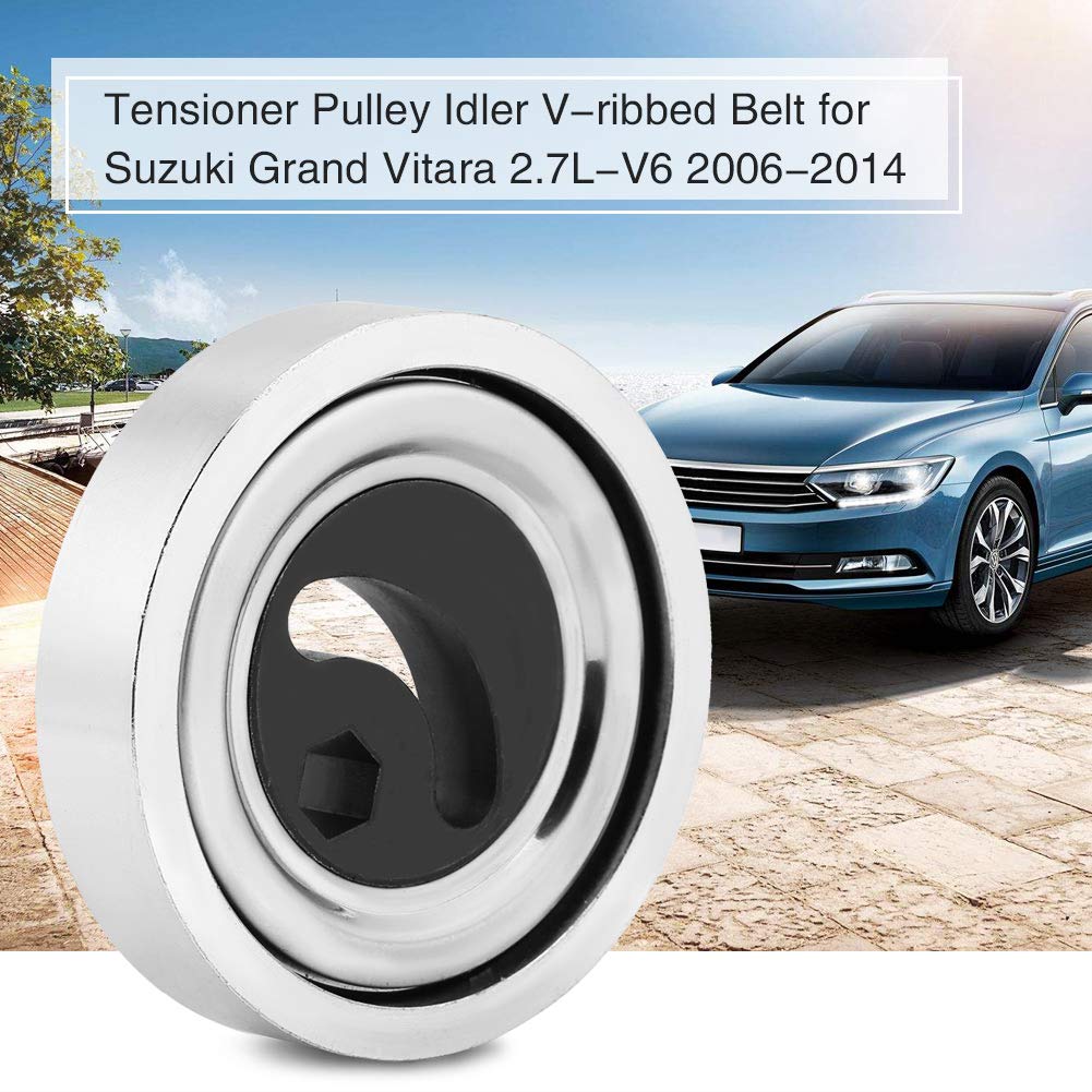 Akozon Tensioner Pulley Belt Tensioner Pulley Idler V Rib Belt for Suzuki Grand Vitara 2.7L-V6 2006-2014 1754066J00