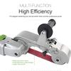 Electric Round Tube Polishing Machine Metal Rust Removal Brushing Multi-function 800W Machine Curved Edge Grinding Belt Sander