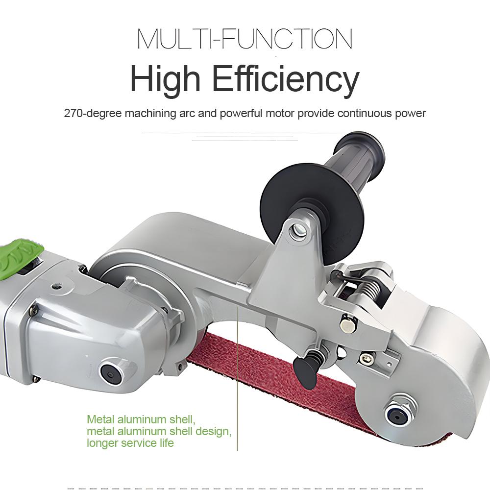 Electric Round Tube Polishing Machine Metal Rust Removal Brushing Multi-function 800W Machine Curved Edge Grinding Belt Sander