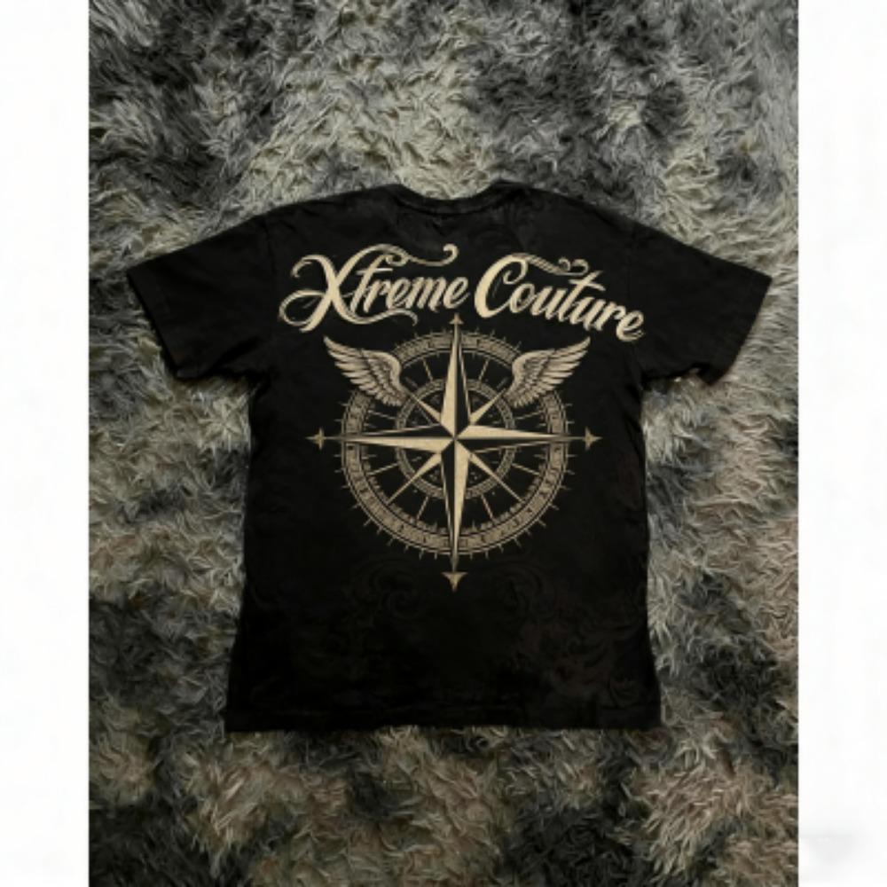 Fashion Summer Kids T-shirt Gothic Vintage Cross Wing Print Tees Round Neck T-shirt Outdoor Street Style Top Casual Boy and Girl's Clothing