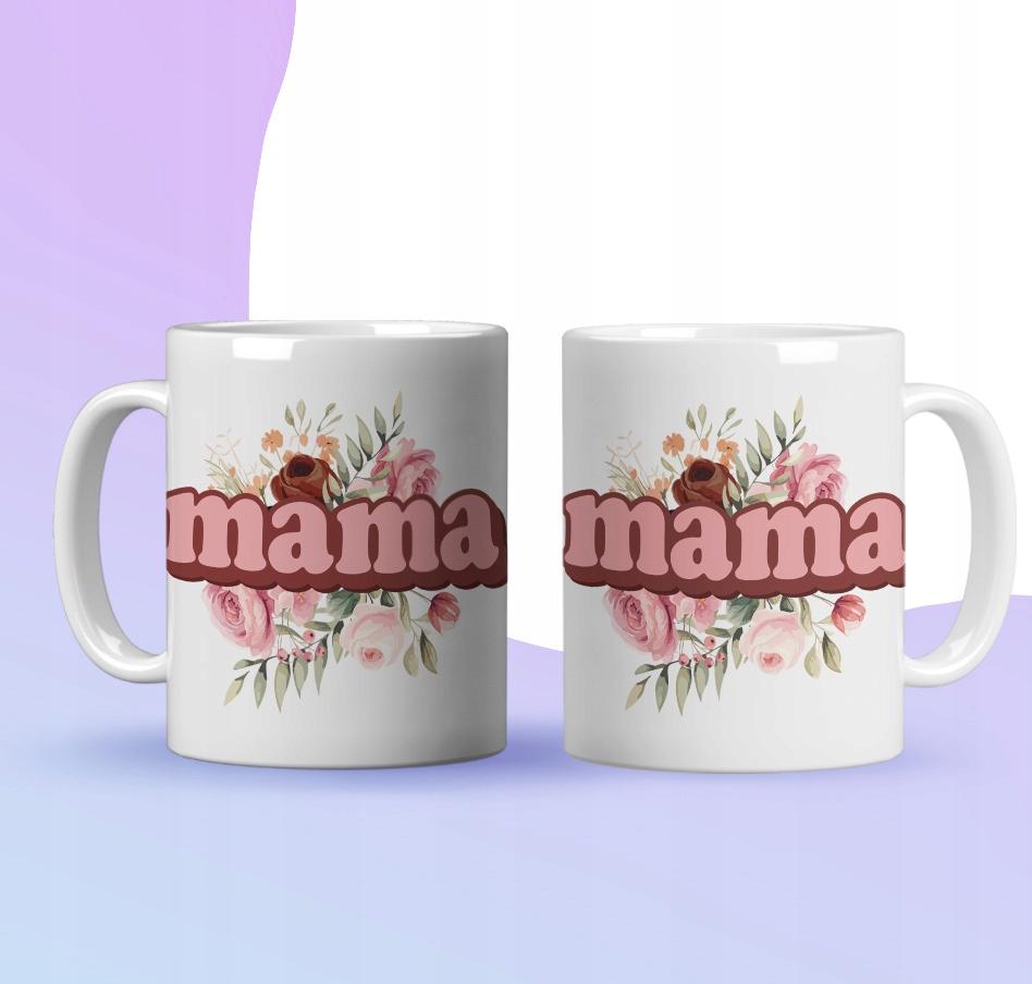 Kubek Na Prezent Dzień Matki Mamy 2025 Mama Kwiaty Bukiet Praktyczny