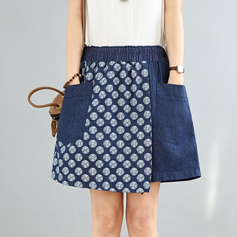 High waist plus size vintage casual loose summer denim shorts for women short jeans