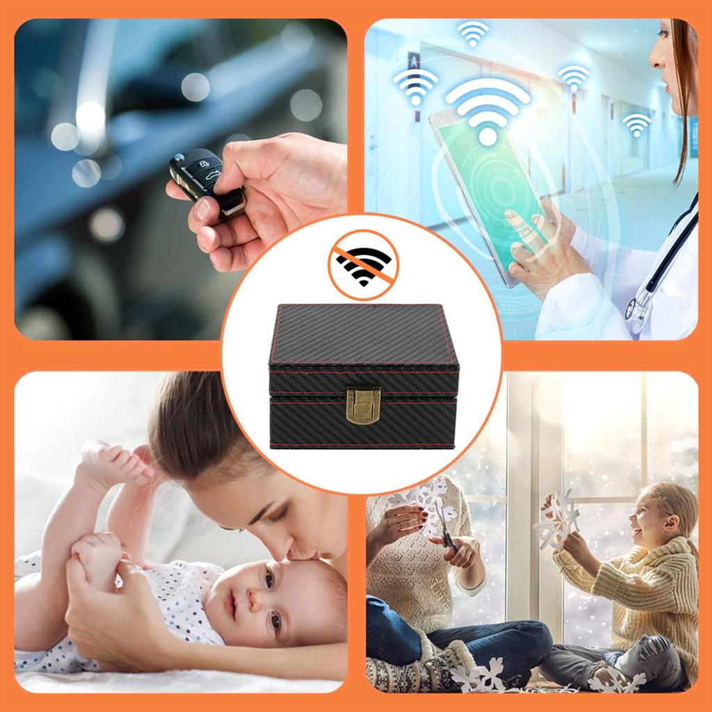 Car Keyless Signal Interceptor Mobile Phone Box Car Keyless Signal Interceptor Anti-Theft Faraday Box Radiation Safety
