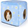 Cozy Washable Guinea Pig Hideout Large Size Breathable Chinchilla Hamster House Non-slip with Cushion Soft Bunny Cage Rabbit