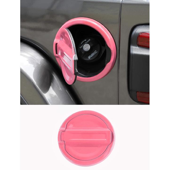 Savadicar Chrome Fuel Door Trim for Jeep Wrangler JL JLU 4xe & Gladiator JT 2018-Present – Exterior Gas Cap Accent Styling Cover Accessory