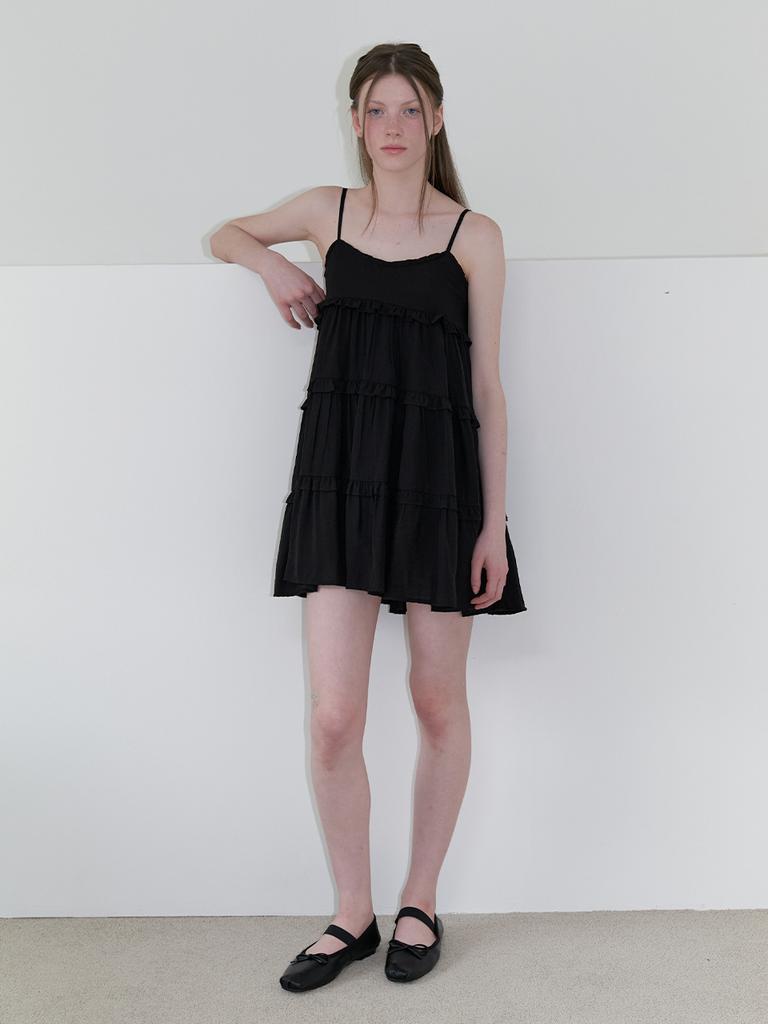 KINDABABY Frill Mini Cancan Dress - Black