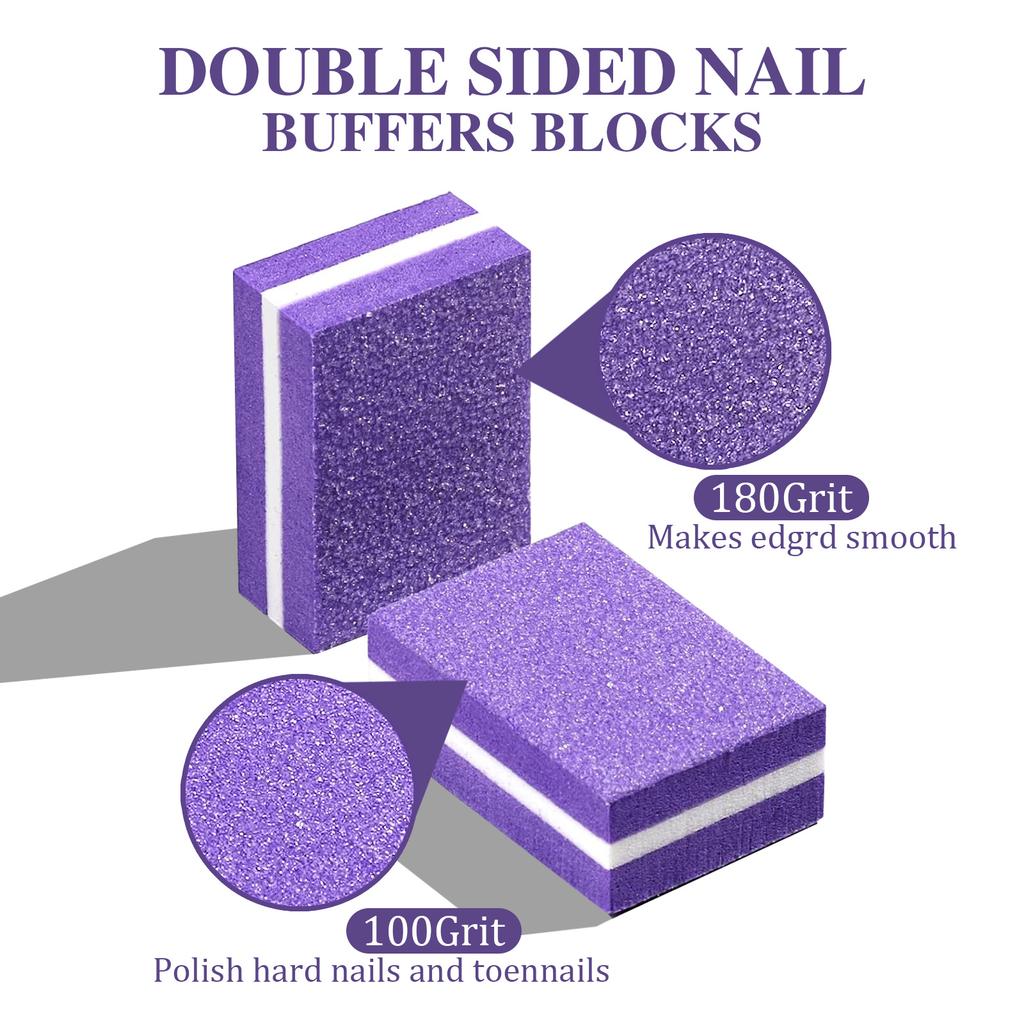 50pcs Double Sided Mini Nail File Block Sanding Polishing Nail Care Tools Nail Care Filesanding Polishing Nail File
