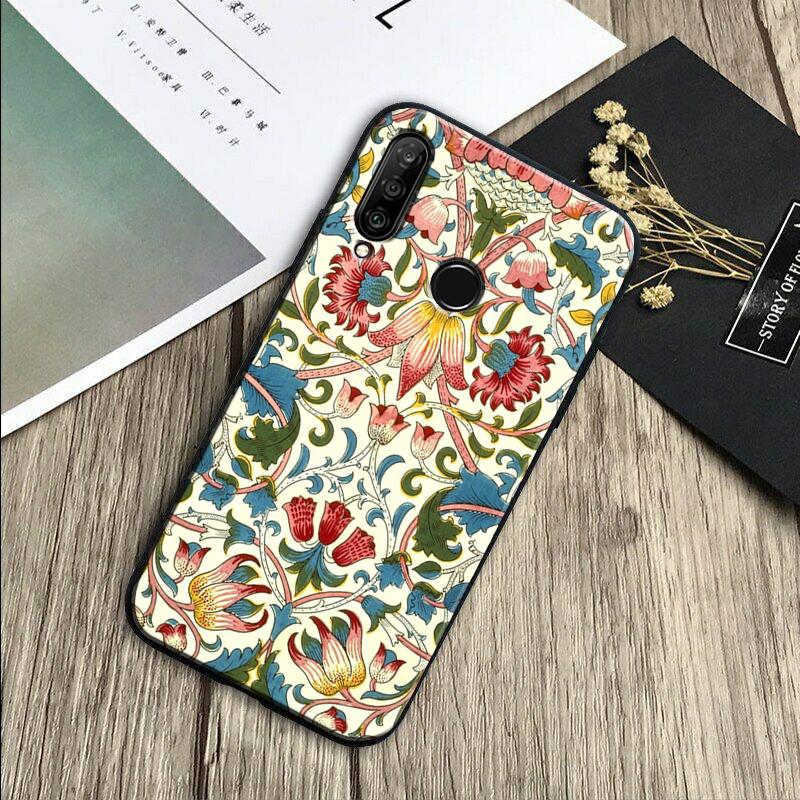 William Morris Lodden For Huawei Nova Y70 Y91 Y61 Y72 Y73 Y90 Y60 3i 7i 8i 11 12i 9 10 SE P20 P30 Pro P40 Lite Case