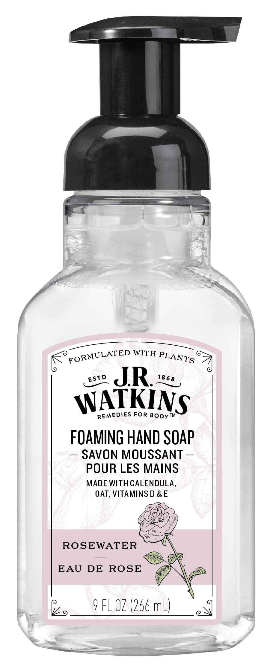 

Foaming Hand Soap 266ml Foaming Hand Soap Rose Water J.R.WatkinsWT ярко-розовый