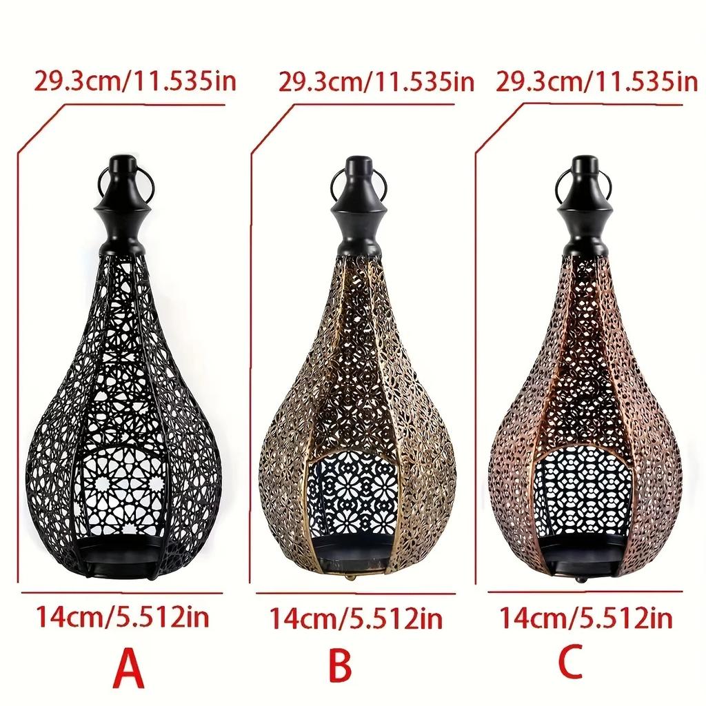 Metal Lantern Candle Holder Morocco Candle Holder Ornament Vintage Home Candle Holder Decoration Farmhouse Style Wrought