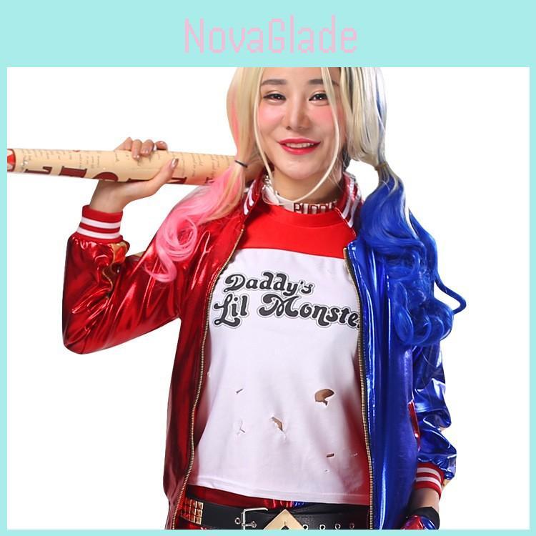 Suicide Squad Harley Quinn Cosplay Wig With Synthetic Fiber For Halloween Costume Parties