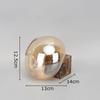 Transparent Brown Glass Vase Creative Marble Base Flowers Pots Desk Decoration Flower Arrangement Floral Vases Modern Home Decor