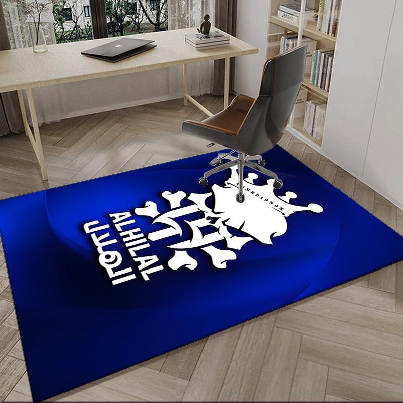 Al Hilal FC Crest  Carpet, Kitchen Rugs, Yoga Mat, Non-Slip Mats, Rug for Bathroom, Living Room Bedroom, Camping Rugs Christmas Gift