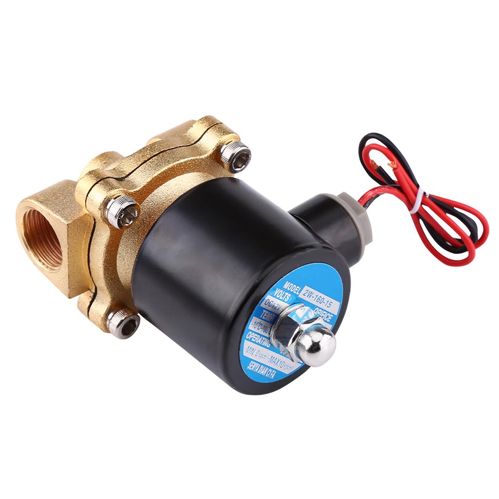 12V 1/2\\\" Normal Closed Electric Solenoid Valve for Water  Fuels Gas