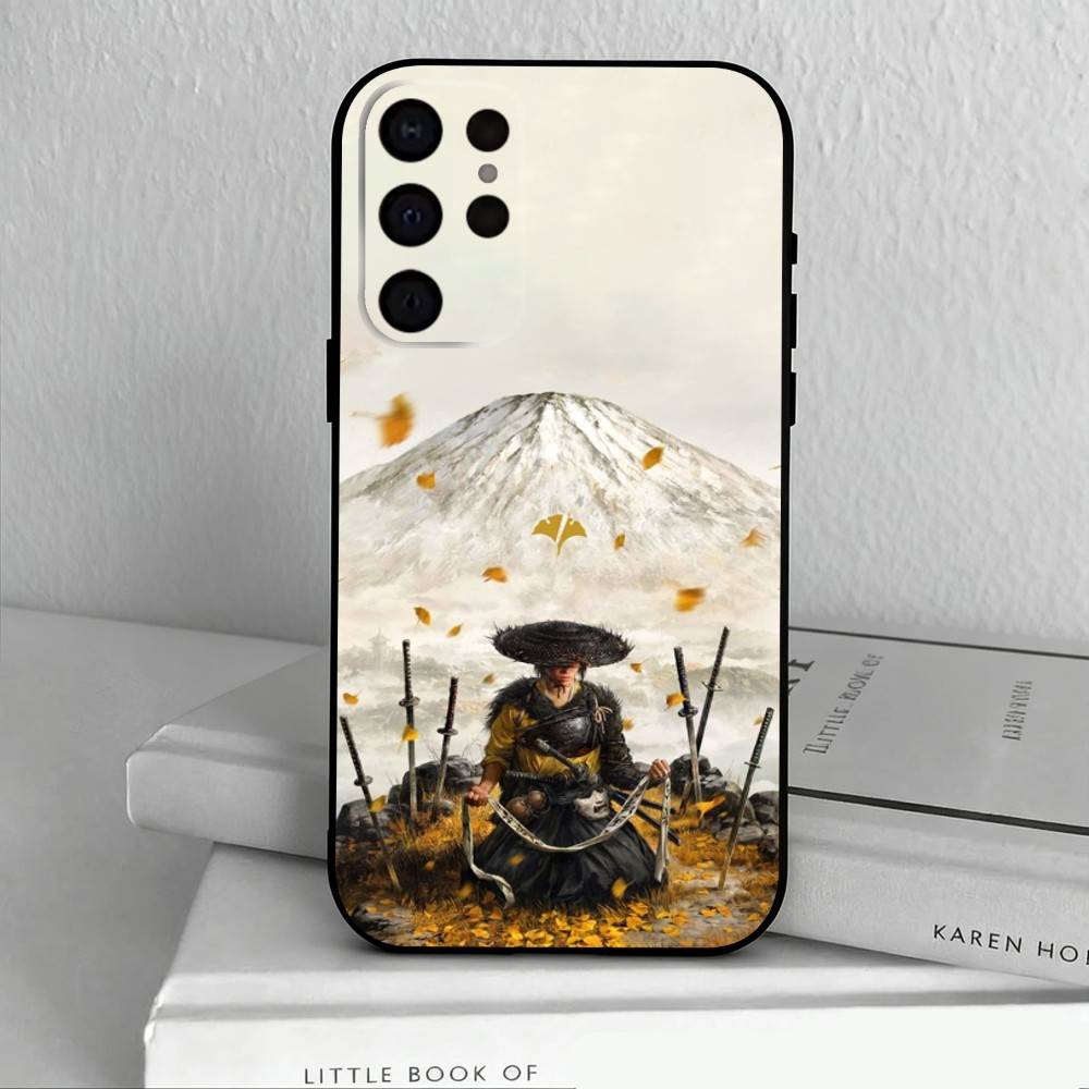 Game G-Ghost Of Y-Yotei  Phone Case For Samsung S25,S24,S21,S22,S23,S30,Ultra,S20,Plus,Others Soft Black Case