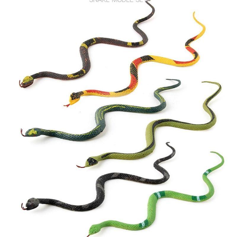 Realistic Plastic Tricky Toy Fake Snakes Boa Rattlesnake Model High Simulation Toy Prank Halloween