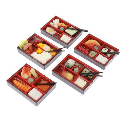 1:12 Cajas de Comida Rápida Japonesa para Casa de Muñecas Set de Arroz y Sake con Palillos