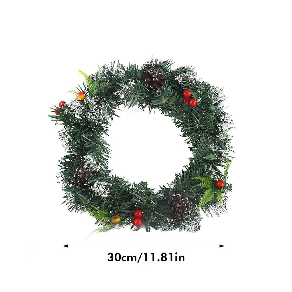 30cm Artificial Xmas Wreath Xmas Garland for Your Front Door Wedding Ceremony