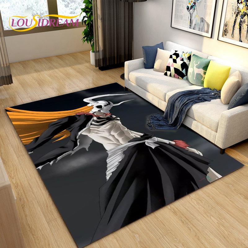 Anime Bleach Japan Cartoon Area Rug Large,Carpet Rug for Living Room Bedroom Sofa Doormat Decoration,kid Play Non-slip Floor Mat
