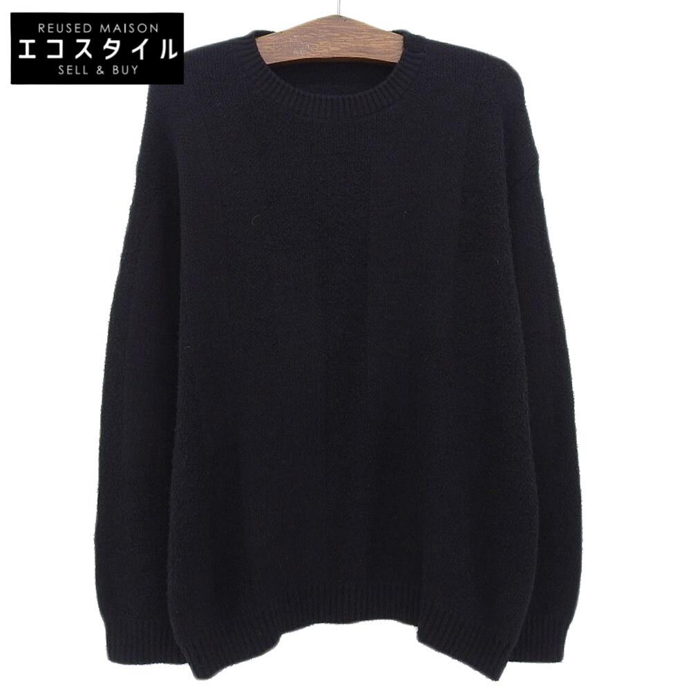 Y's Y's Y's Different Knit Docking Pullover Knit Tops Women's Black Size 2 YY-K75-680 Tops 2 blackUsed
