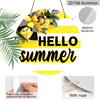 2D Flat Retro Round Aluminum Wall Panel, Multi-Size Fresh Summer Decor, Indoor Outdoor Hanging Art for Home Cafe Bar, Keepsake Gift