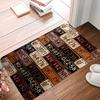 Vintage License Plate Collage Mat Non Slip Floor Rug for Car Enthusiast Home Garage Living Room Decor Gift for Road Trip Lover