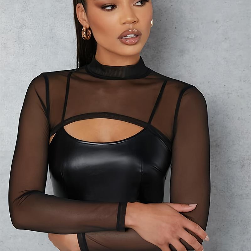 

Women Sexy And Stylish Long Sleeve T-Shirt Half High Neck Blouse Hoodie Fashion Slim