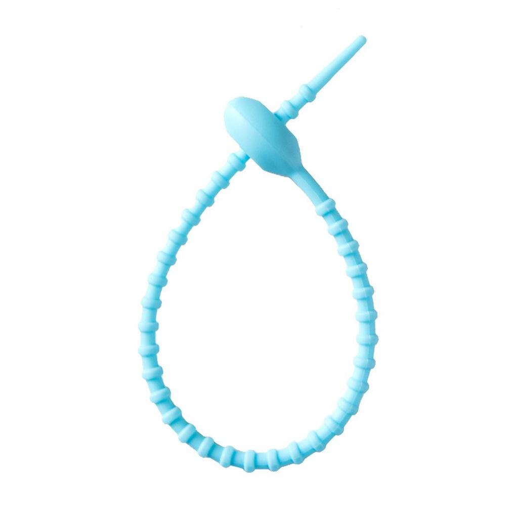 Colorful Silicone Tadpole Cable Tie: DIY Keychain, Trendy Toy, Bag Strap & Lanyard Winder