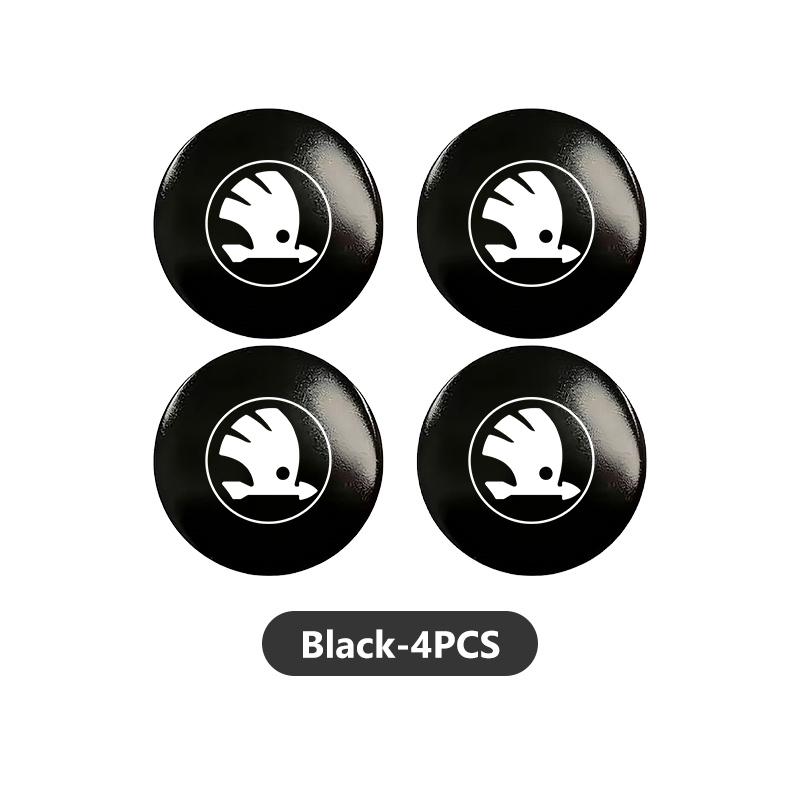 ZDVK6 4pcs 56mm Car Wheel Center Hub Cap Stickers Car Styling Accessories For Skoda Fabia 1 2 Octavia a7 RS Superb Rapid Yeti Karoq