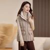 Wear hooded down cotton vest on both sides, European vest, foreign style, new autumn and winter Korean version loose coat tide
