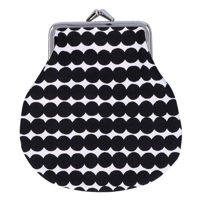 Marimekko Coin Purse 47828 190 WHITE/BLACK/PINK RASYMATTO PIENI KUKKARO