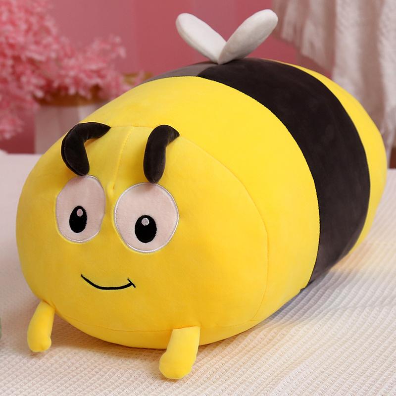 Kawaii Insect Plush Toy Soft Red Ladybug Bee Stuffed Doll Huggable Pillow Room Decor Back Cushion Cute Children Birthday Gifts